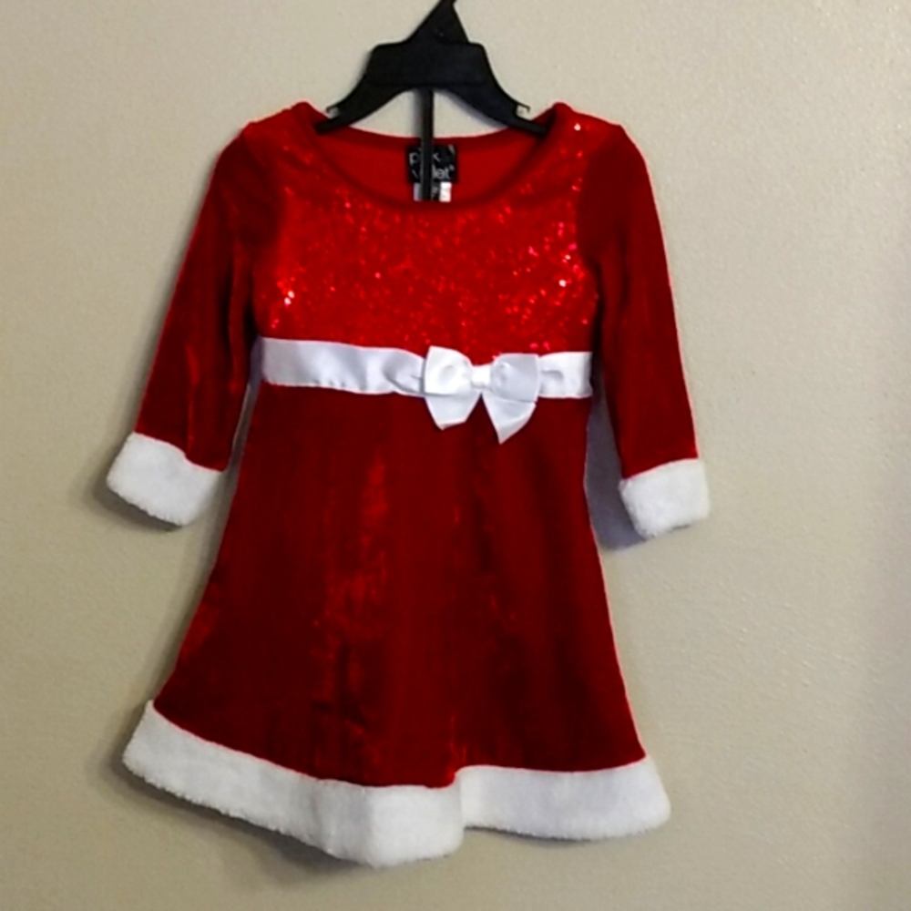 Red velvet dress 2T